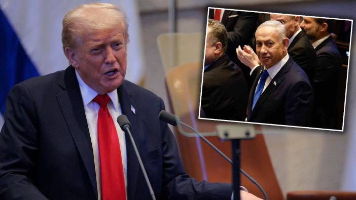 Trump Knesset'te konuşma metninin dışına çıktı Cumhurbaşkanına çağrı yaptı: Netanyahu için af çıkarın