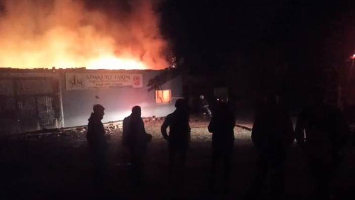 Amasya'da soğan deposunda yangın