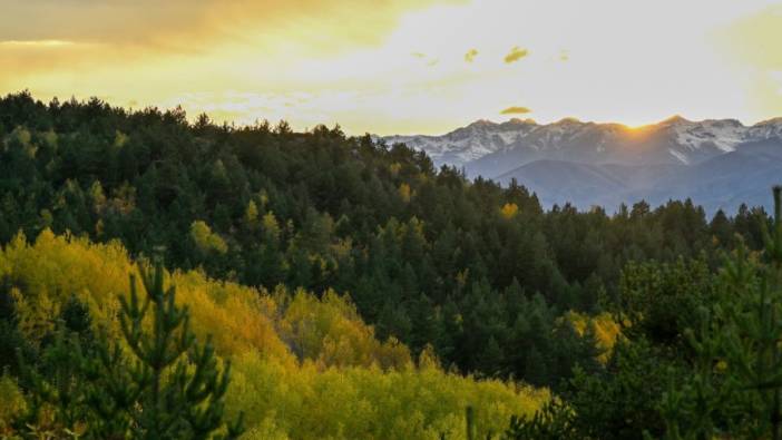 Gümüşhane’de sonbahar şöleni! Alpler'i aratmıyor: Zirvelerde kar, vadilerde renk cümbüşü