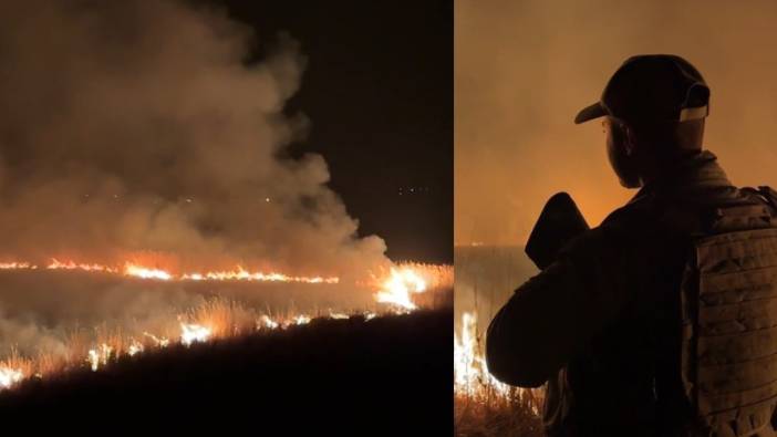 Geceyi gündüze çeviren yangın! O bölgede yüzlerce kuş türü barınıyor: Çalışmalar sürüyor