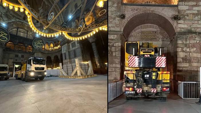 Vakıflar Genel Müdürlüğü'nden 'Ayasofya'ya kamyon soktular' iddialarına cevap: Çalışmalar kontrollü yürütülüyor