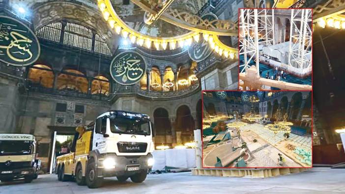 Ayasofya'da kamyonun işi ne