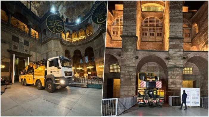 DMM, Ayasofya'daki vinç görüntüleri hakkındaki iddiaları yalanladı