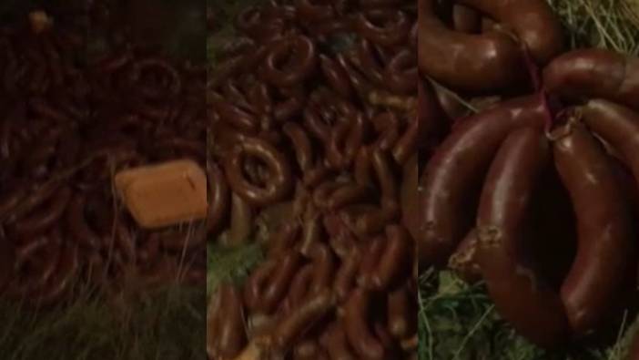 Ankara'da şok eden görüntü! Boş arazide bulunanlar hayrete düşürdü: Sucuk, kavurma, salam ne varsa atmışlar