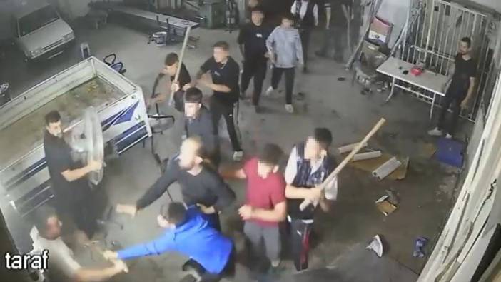 Sanayide meydan savaşı kameralarda! Kavgayı ayırmak isteyen iki kardeşe sopalı, tüfekli saldırı