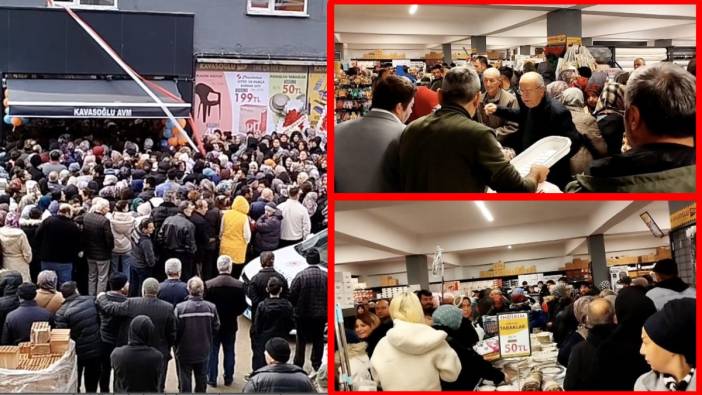 İndirim uğruna izdiham! 19 liralık fırsatı kaçırmamak için kapıları bile kırdılar
