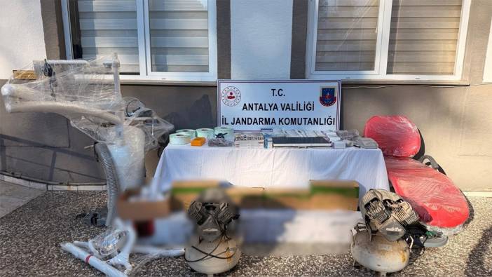 Antalya’da diplomasız diş tedavisine jandarma baskını: Birçok kaçak malzeme ele geçirildi