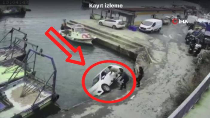 Sarıyer’de korku dolu anlar: Otomobil mendirekten denize uçtu