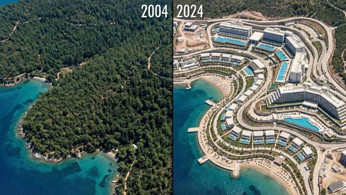 Ciğerlerimiz yandı dediler, üzerine lüks oteller yaptılar! Güvercinlik Koyu'nun 2004 ile 2024 arasındaki farkı