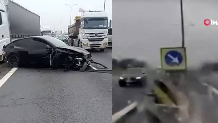TEM Otoyolu'nda Tesla dehşet saçtı! Otopilot ters şeride daldı, hava yastıkları açılmadı