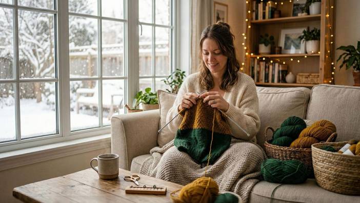 Bir kazak örerken aslında beyninizi de yeniden örüyorsunuz