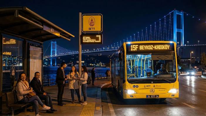 İstanbul'un iki yakasında gece kesintisiz çalışan 13 otobüs hattı