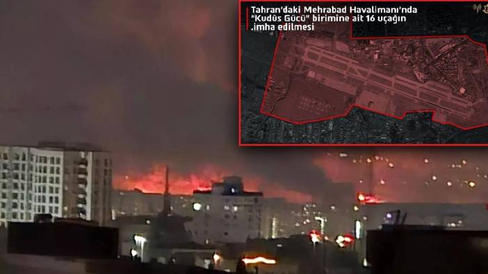 İsrail'den Tahran'a yeni saldırı: Mehrabad Havalimanı vuruldu, 16 uçak hedef alındı
