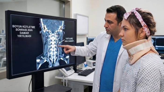 Boynunu kütletirken ana damarı yırtıldı: Görme ve konuşma kabiliyetini kaybetti