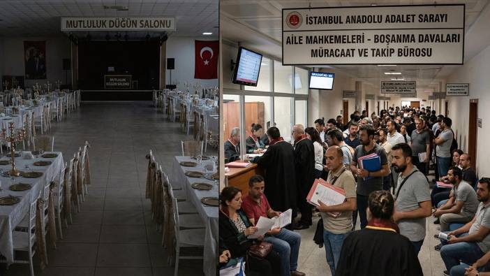 Düğün salonları boş kaldı, adliye koridorları boşanma sırasıyla dolu