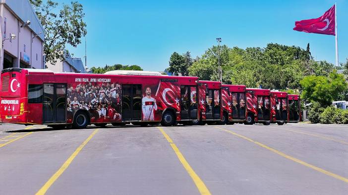 İETT'den A Milli Takım için sürpriz: Özel tasarımlı araçlar sefere başladı