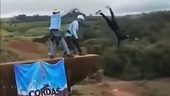 Bungee jumping faciası: Güvenlik ekipmanı unutulan genç kadın 40 metreden boşluğa atıldı