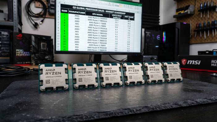 AMD, işlemci satış listelerinde Intel'in adını silip attı