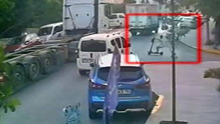 e-Scooter ile yola fırlayan çocuk tırın altında 2 metre sürüklendi