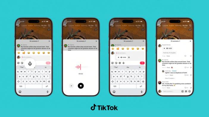 Tiktok video yorumlarına sesli mesaj ve anket seçeneği