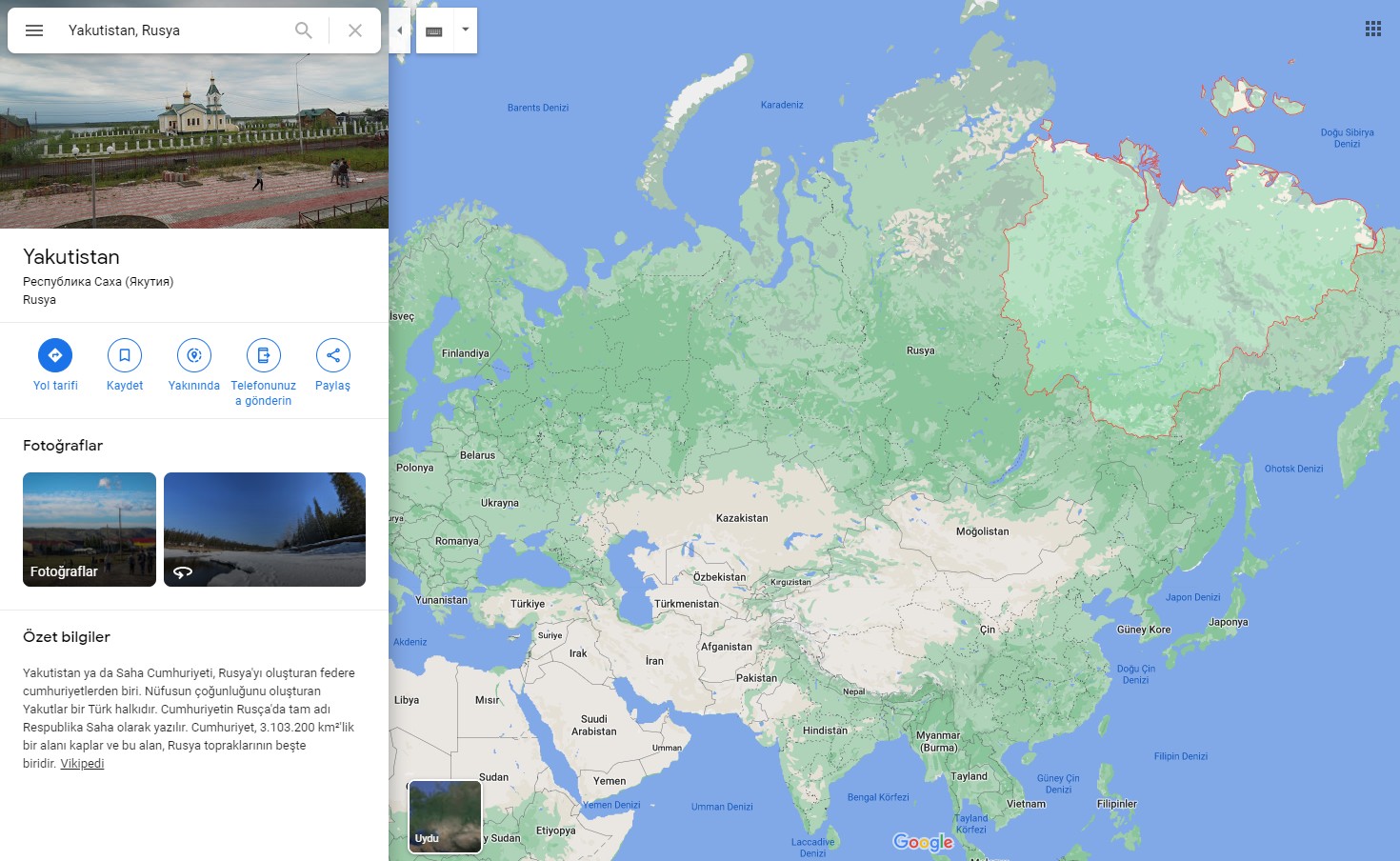 Yakutistan dünyanın neresinde, hangi ülkeye bağlı?