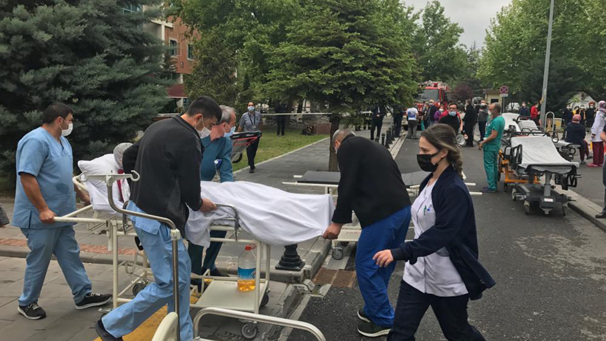 erciyes universitesi hastanesi nde yangin