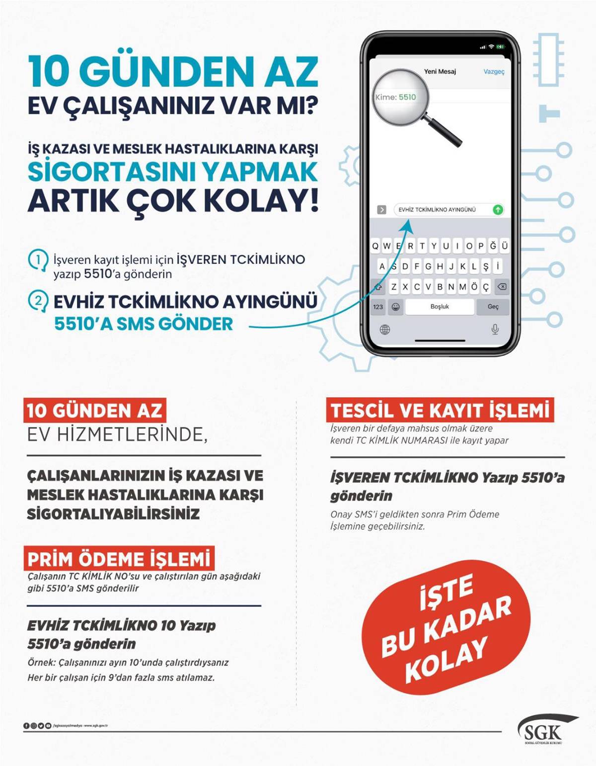 Evde çalışan gündelikçilerin sigortalanması işlemleri kolaylaştırıldı