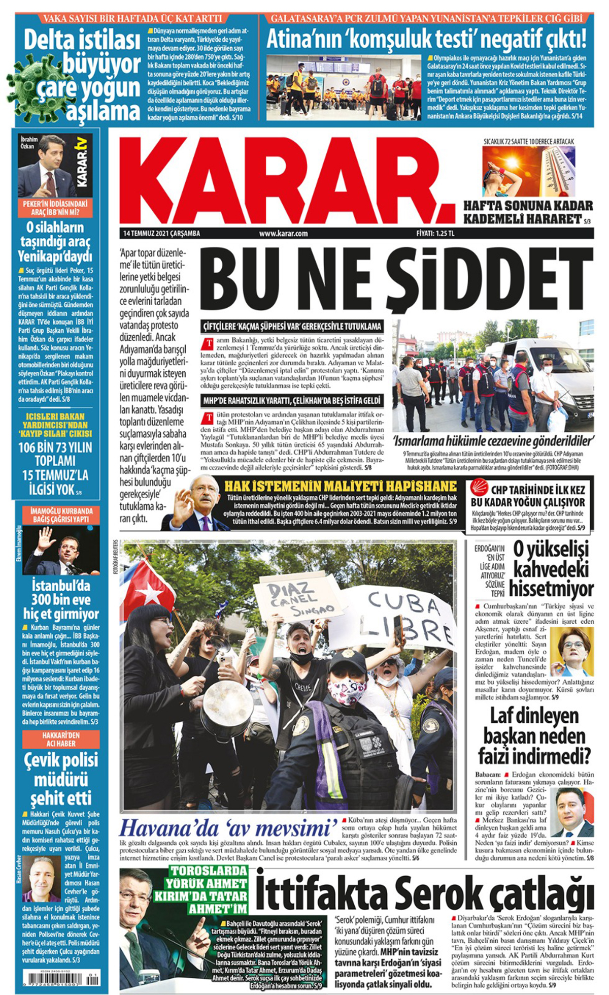 1birincisayfacarsamba