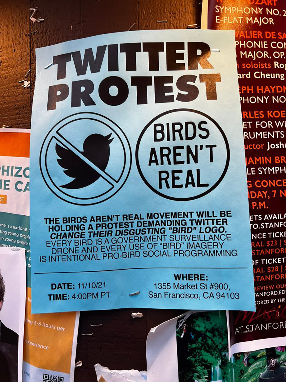 birds arent real poster image