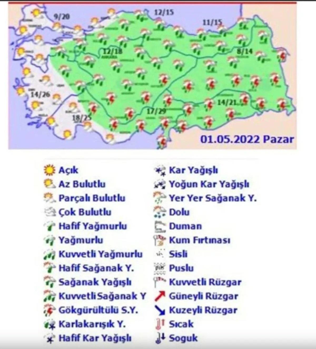 Meteoroloji Harita Payla t Bayramda Hava Nas l Olacak 