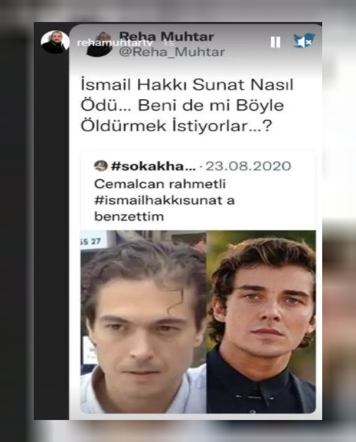 Reha Muhtar paylaşımı