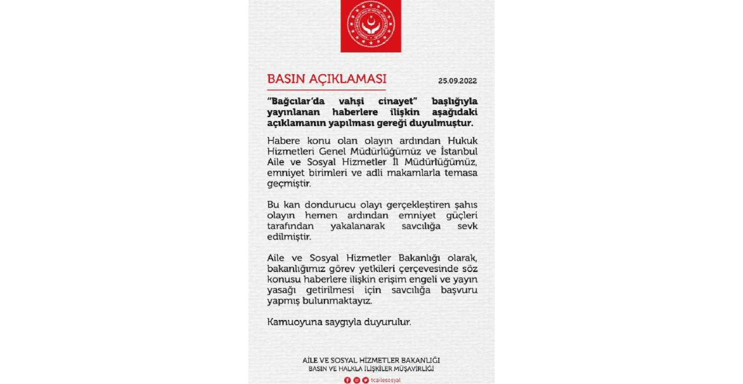 İstanbul Bağcılardaki olaya yasak geldi