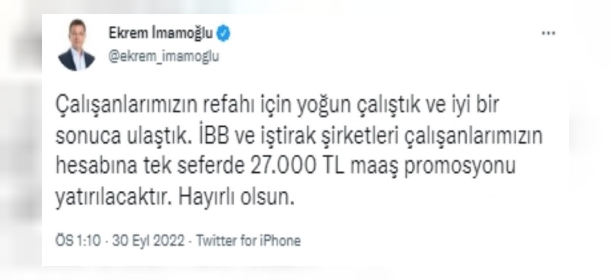 Çalışanlara promosyon ödemesi