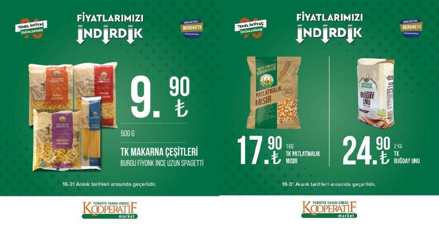 Tarım Kredi Aralık İndirimleri 1