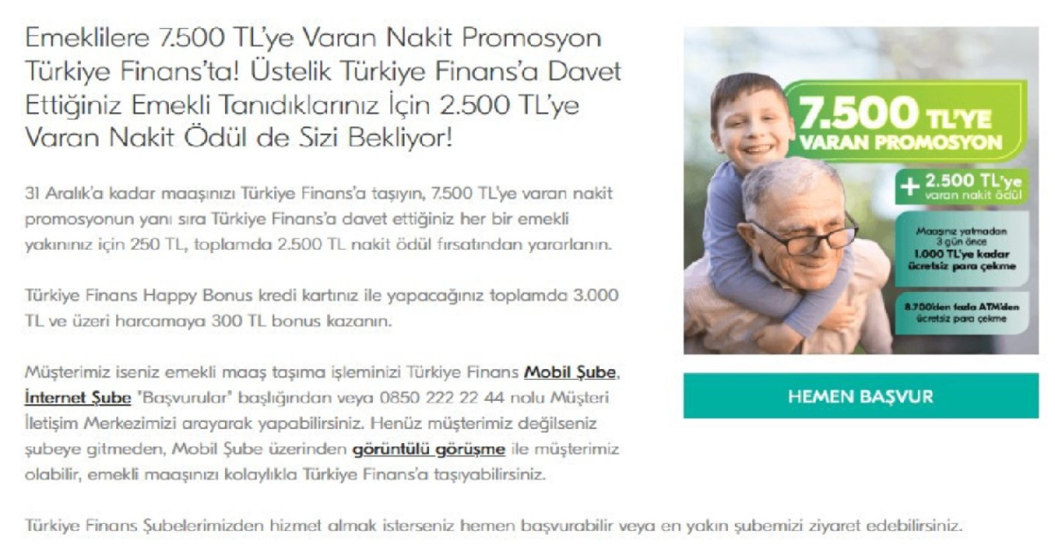 emeklilere promosyon rekoru