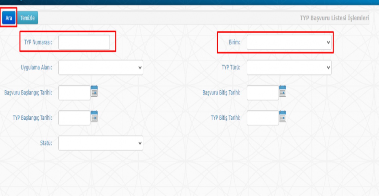 TYP başvuru