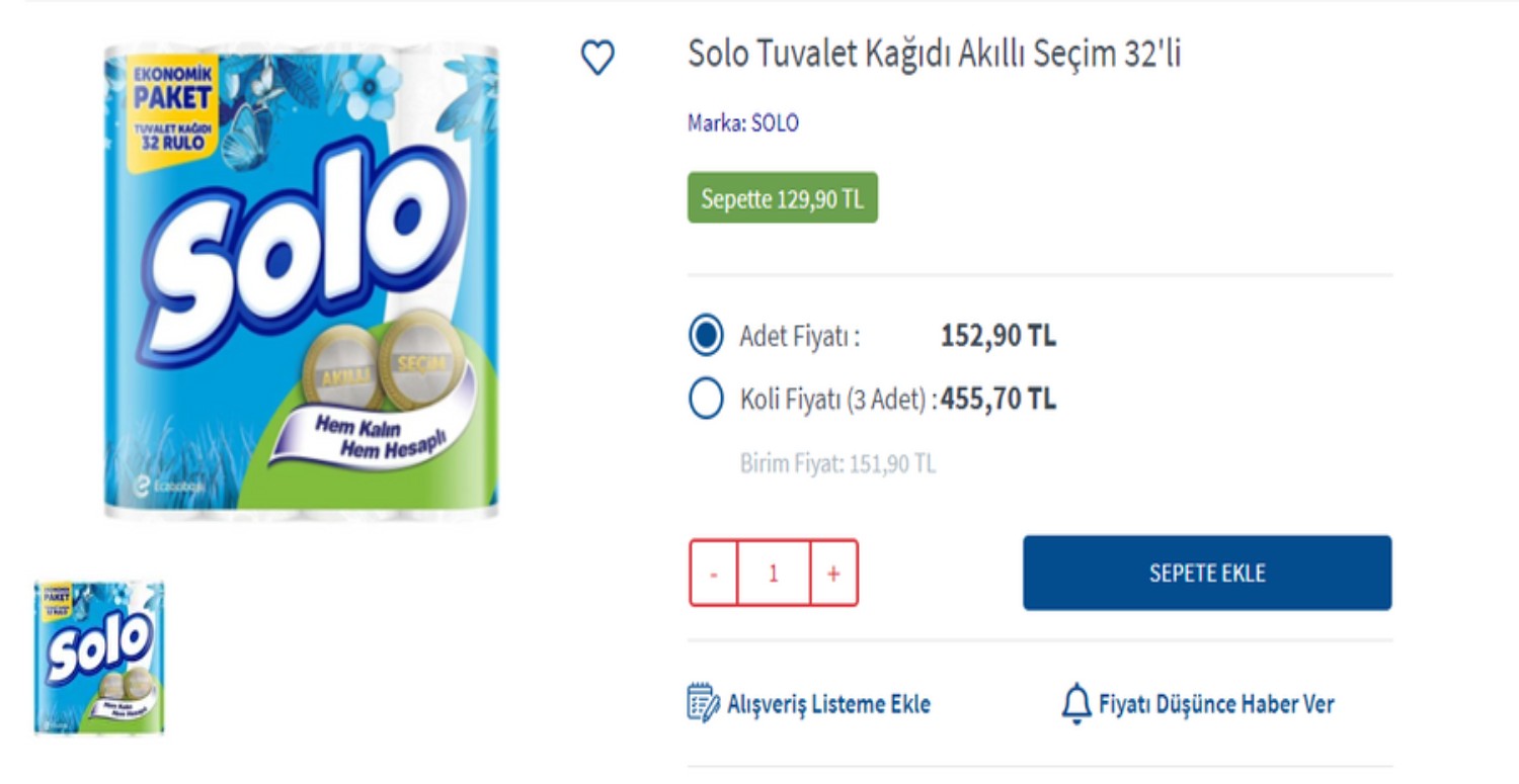 solo tuvalet kağıdı