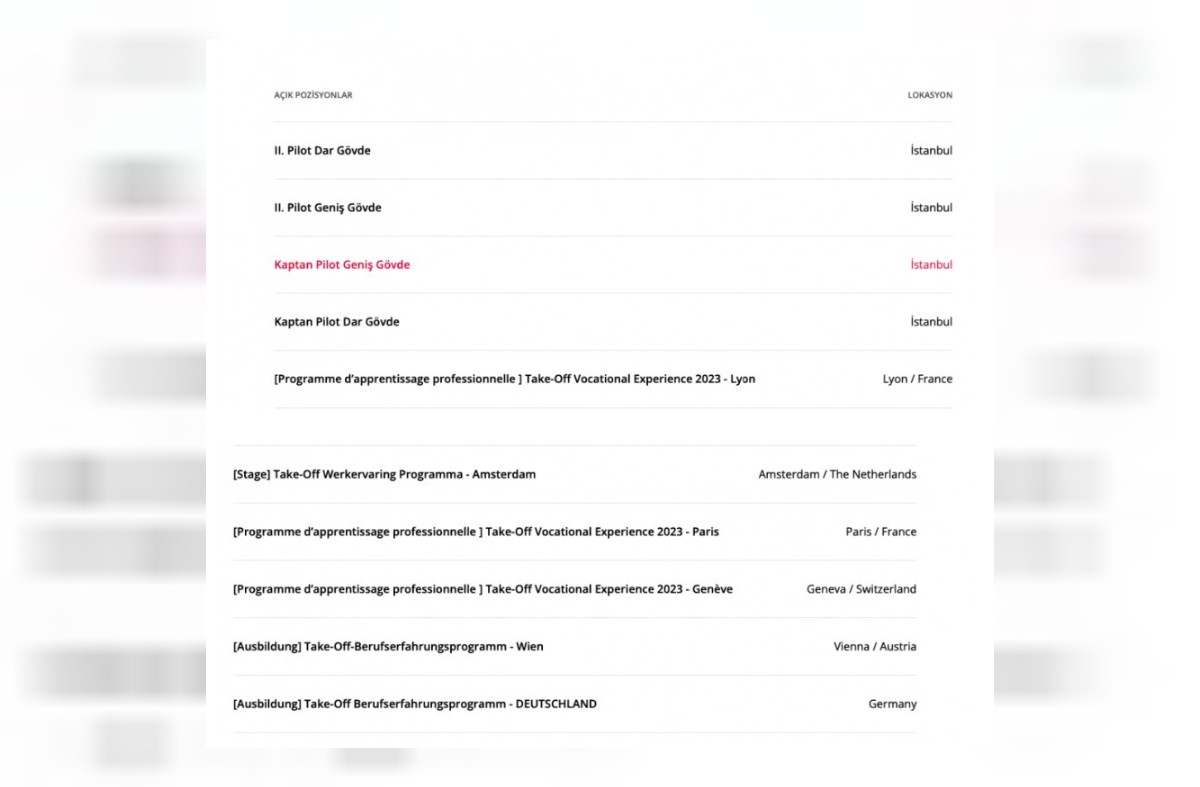 türk hava yolları işe alım