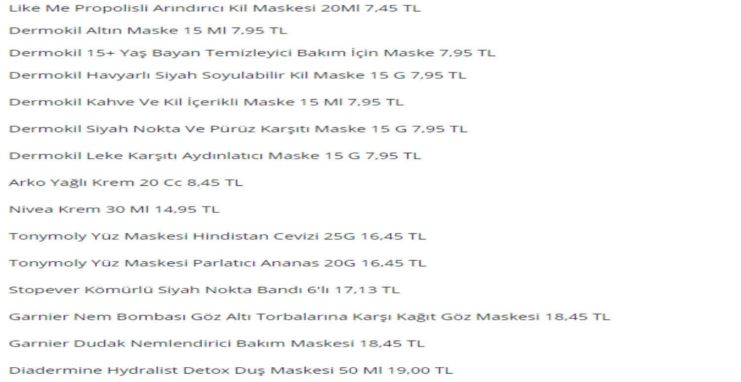 İndirimli ürünler