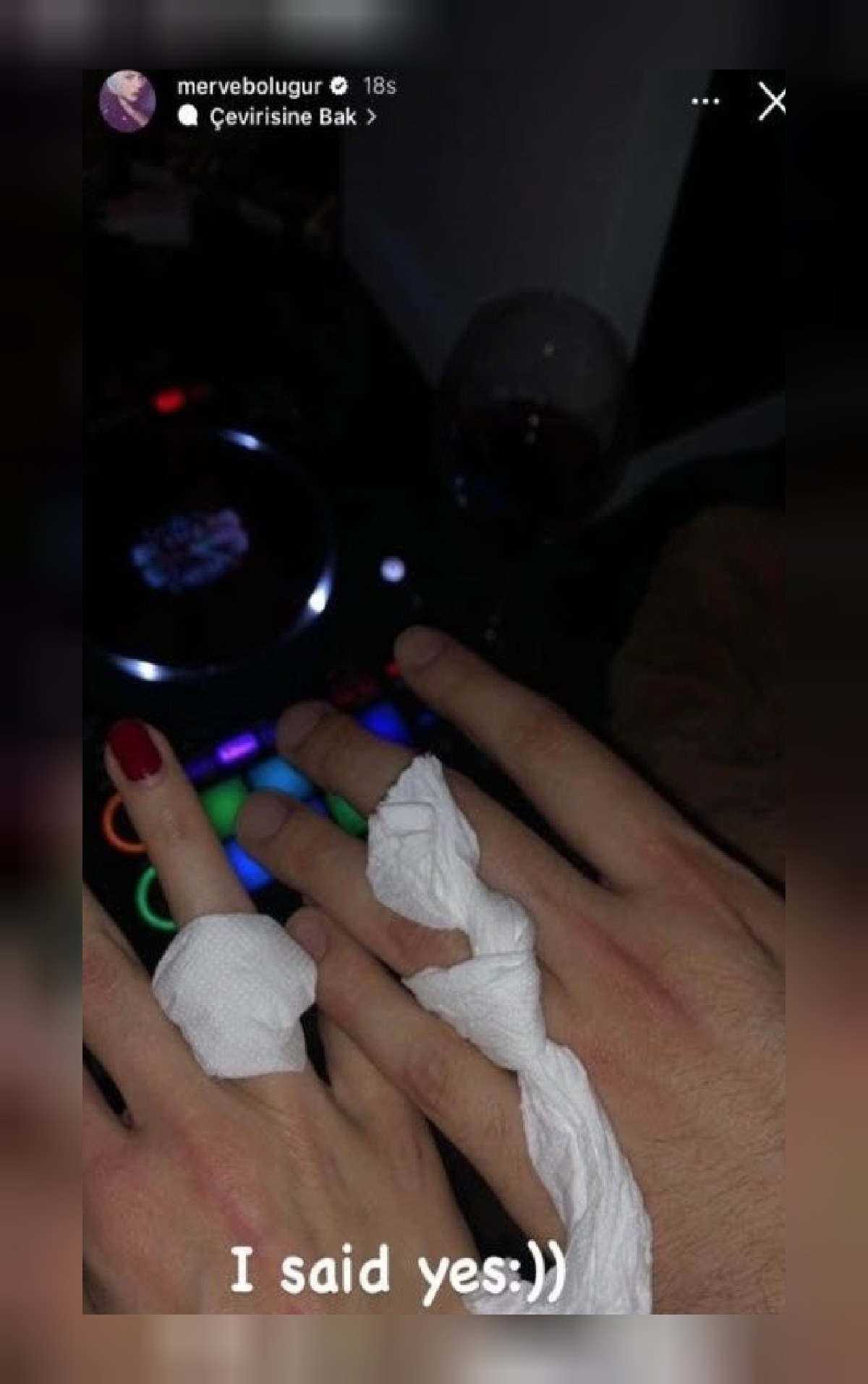 Merve Boluğur I said yes paylaşımı