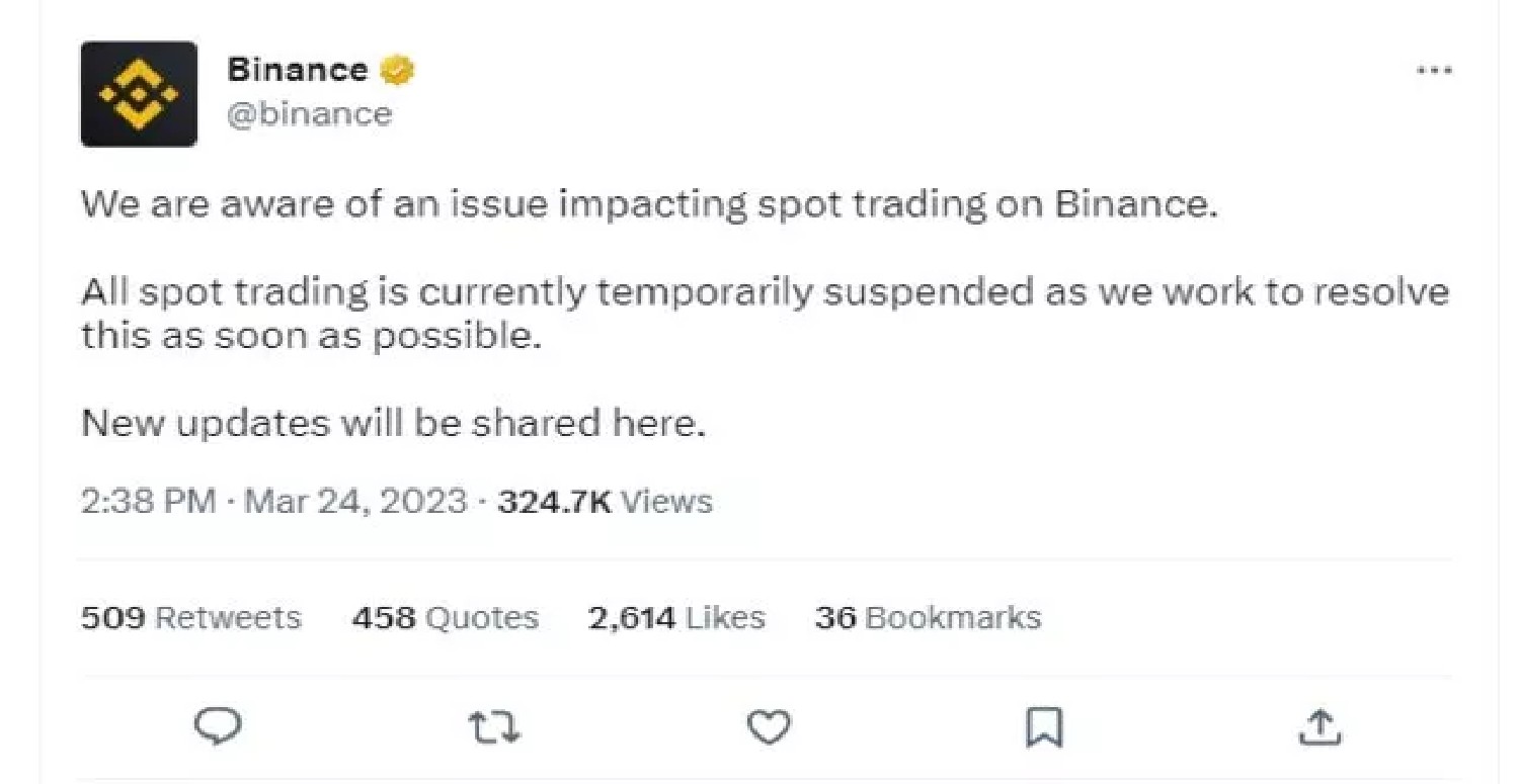 binance çöktü mü?