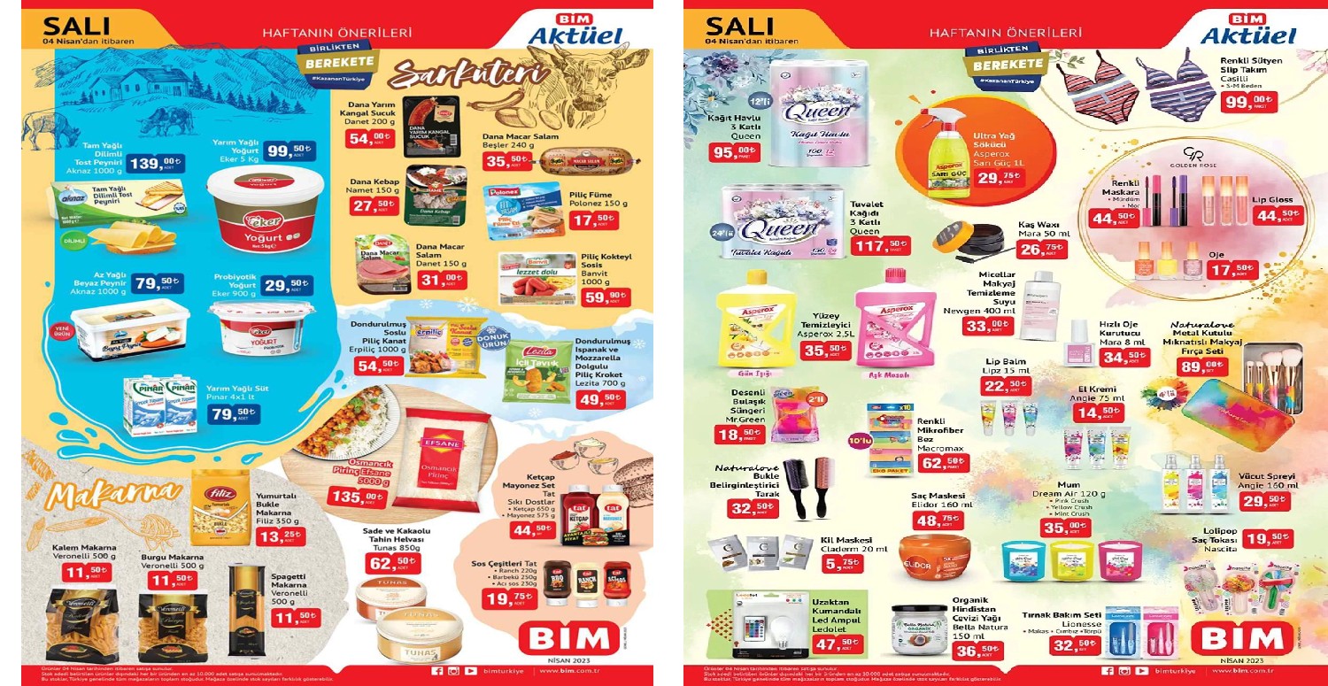 BİM 4 Nisan kataloğu