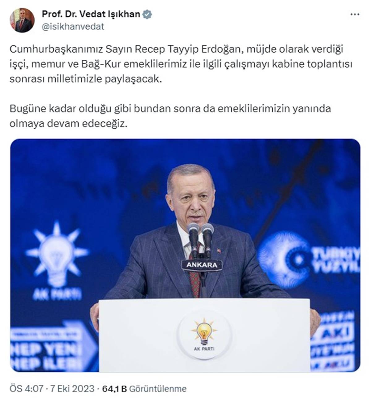 vedat-isikhan-emekli-zammi-aciklamasi