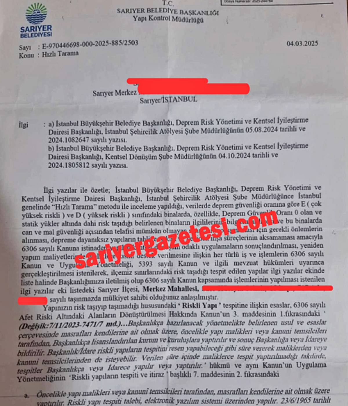 istanbul-sariyer-son-dakika-haberleri