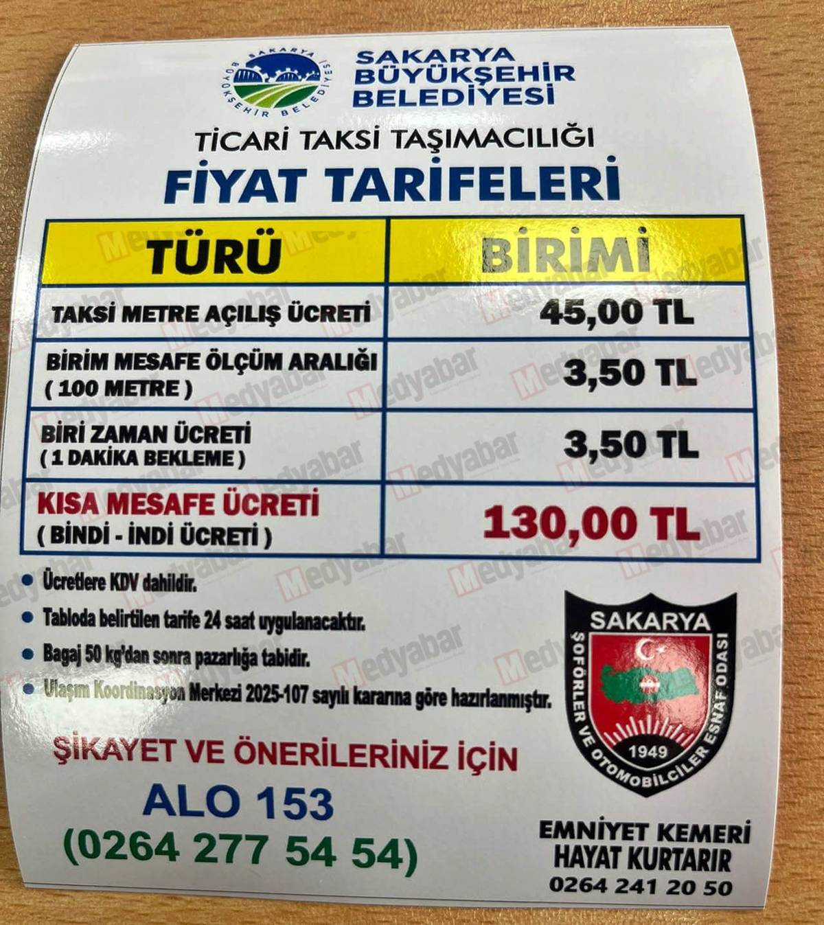 sakarya-taksi-ucretlerine-ne-kadar-zam-yapildi