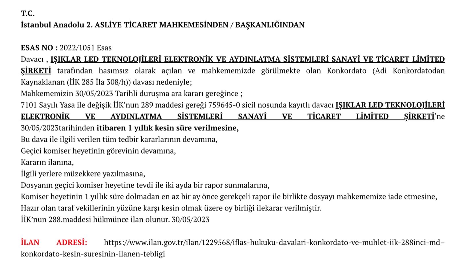 isiklar-led-mahkeme-karari