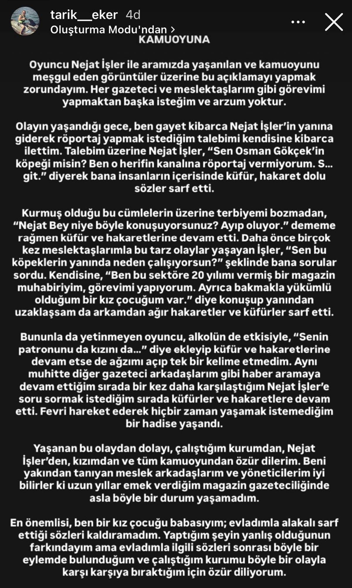 tarik-eker-nejat-isler-ozur-aciklamasi